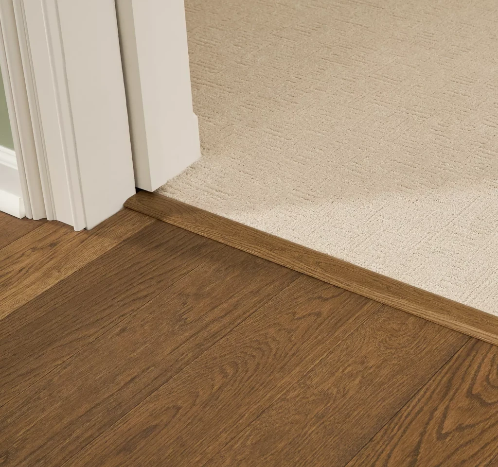 end cap installed to carpet