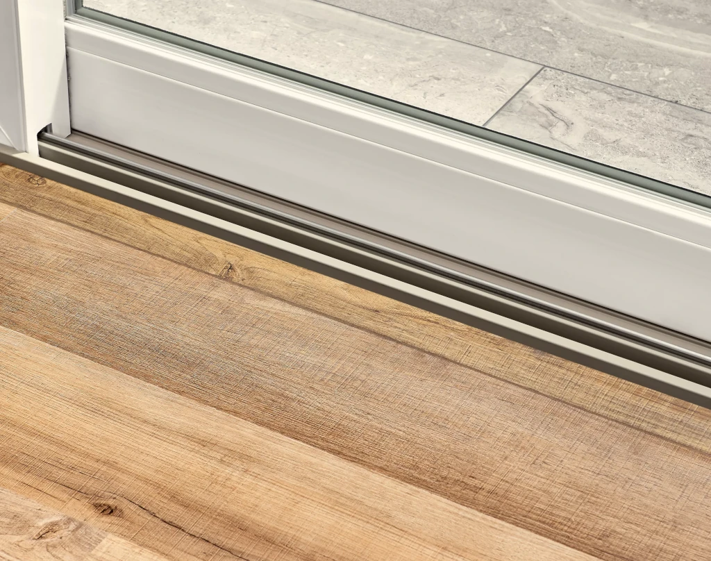 end cap installed at sliding door