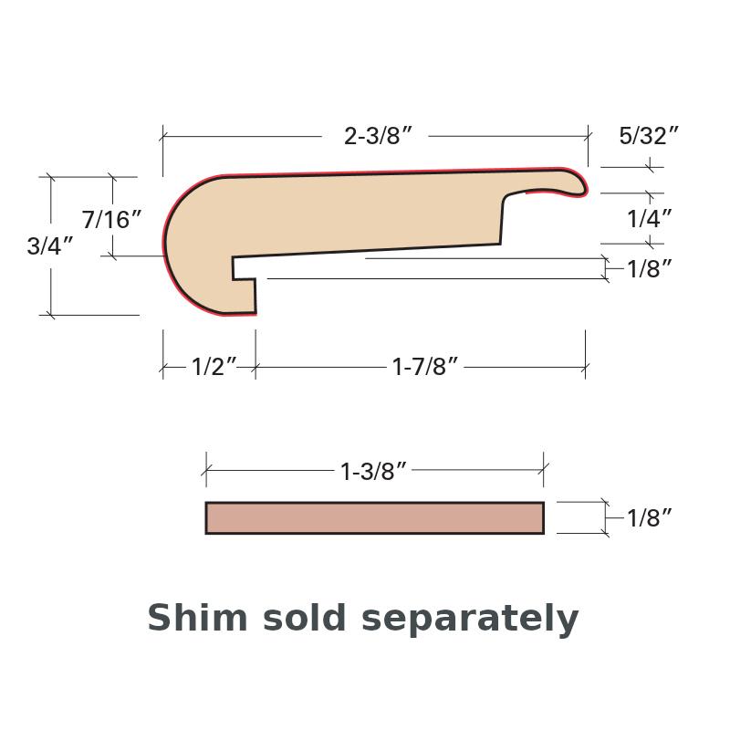 Stair Router Shims Versatrim Stairnose Shim 94-INCH | OnFlooring